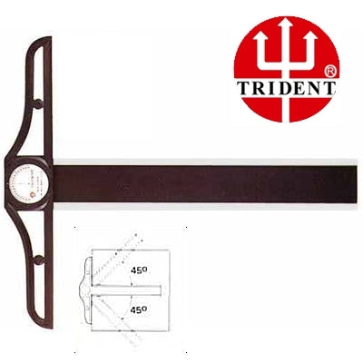 Régua T   80cm com Transferidor Trident 5808 - Cabeçote Móvel